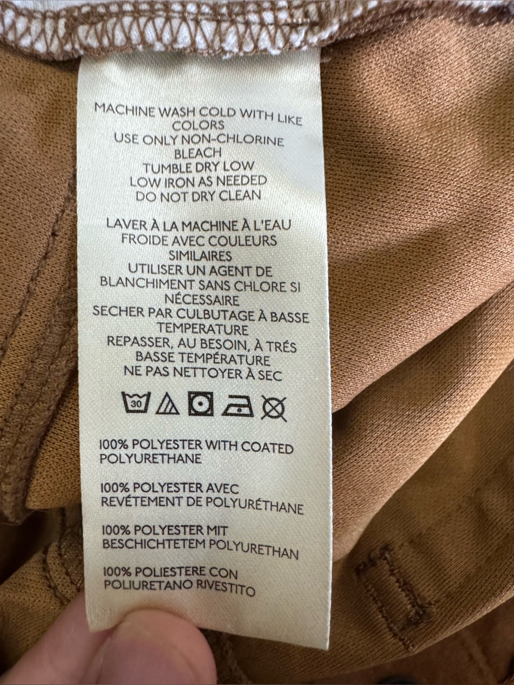 Free People Brown Baggy Oversized Vegan Suede Leather Short Elastic Waist size M - Picture 6 of 6